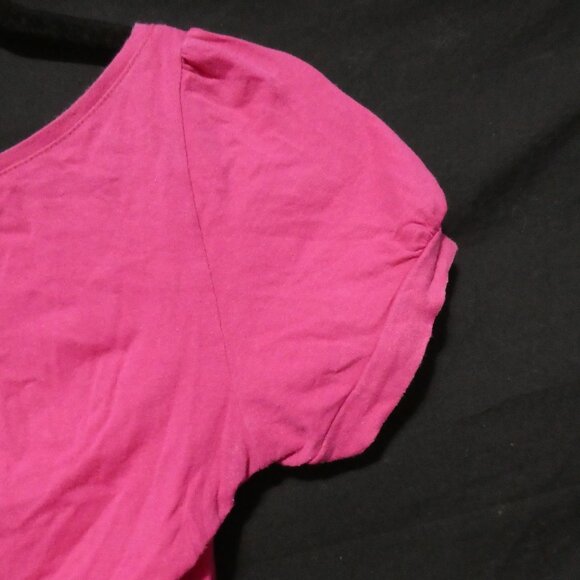 SEDUCTIONS | medium | Solid Pink Short Sleeve Round Neck Shirt - Picture 10 of 12
